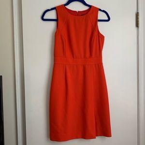 J. Crew Bright Red Dress with Small Side Slit 0P